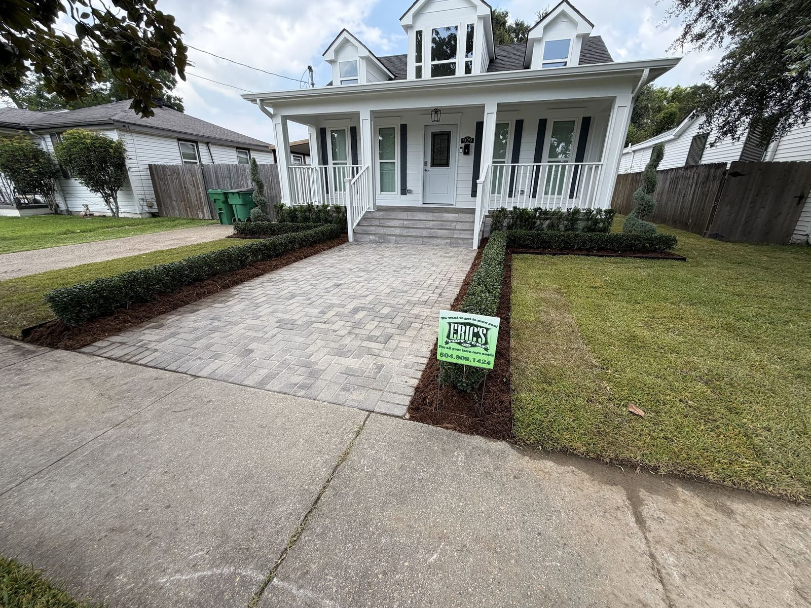 Custom paver walkway installation